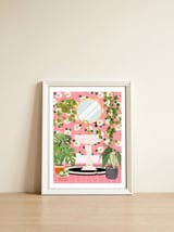 Sink in Boho Jungle Bathroom — framed, leaning against the wall thumbnail