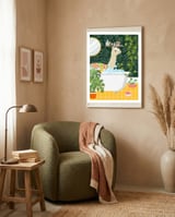 Llama Bathing  framed in a tender room thumbnail