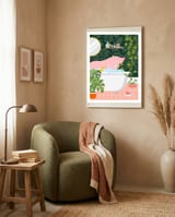 Pig Taking a Bubble Bath framed in a tender room thumbnail