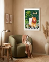 Lion in Laundry Room framed in a tender room thumbnail