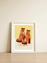 Groovy Disco Boots — framed, leaning against the wall thumbnail