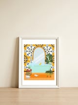 Moroccan Style Bathroom — framed, leaning against the wall thumbnail