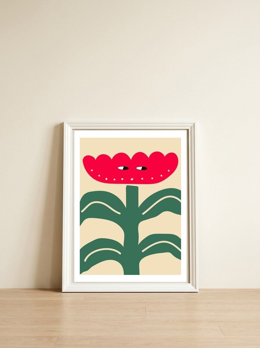 Baby Tulip — framed, leaning against the wall