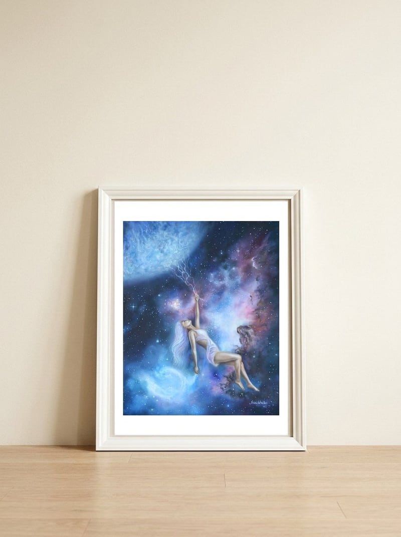 Beauty In The Ether — framed, leaning against the wall