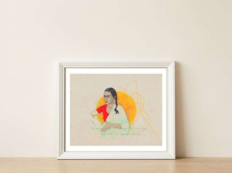 Angelina — framed, leaning against the wall
