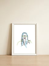 Girl 2 — framed, leaning against the wall thumbnail