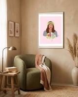 Girl In Wreath 1 framed in a tender room thumbnail