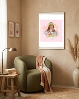 Girl In Wreath 3 framed in a tender room thumbnail