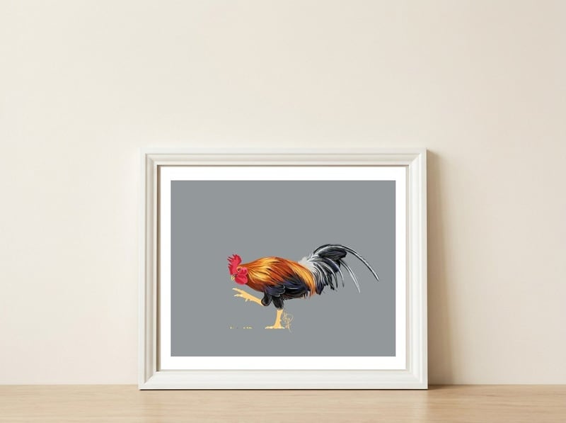 King Of The Farm 2 — framed, leaning against the wall