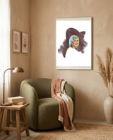 Smiling Eyes 1 framed in a tender room thumbnail