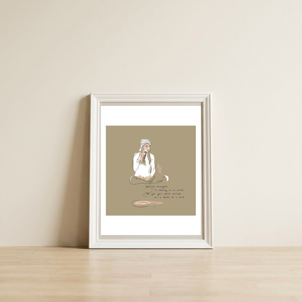 Yogin 2 — framed, leaning against the wall
