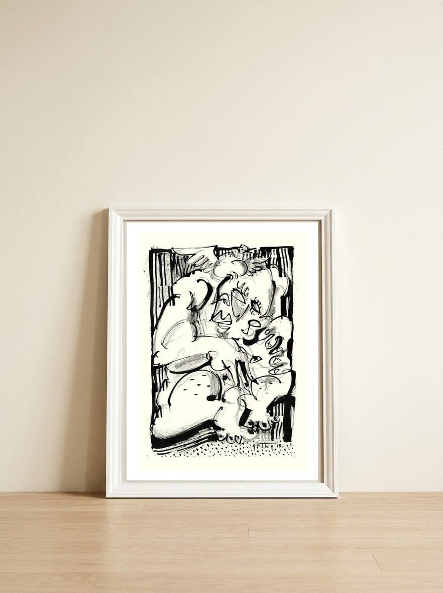 Prisoners — framed, leaning against the wall