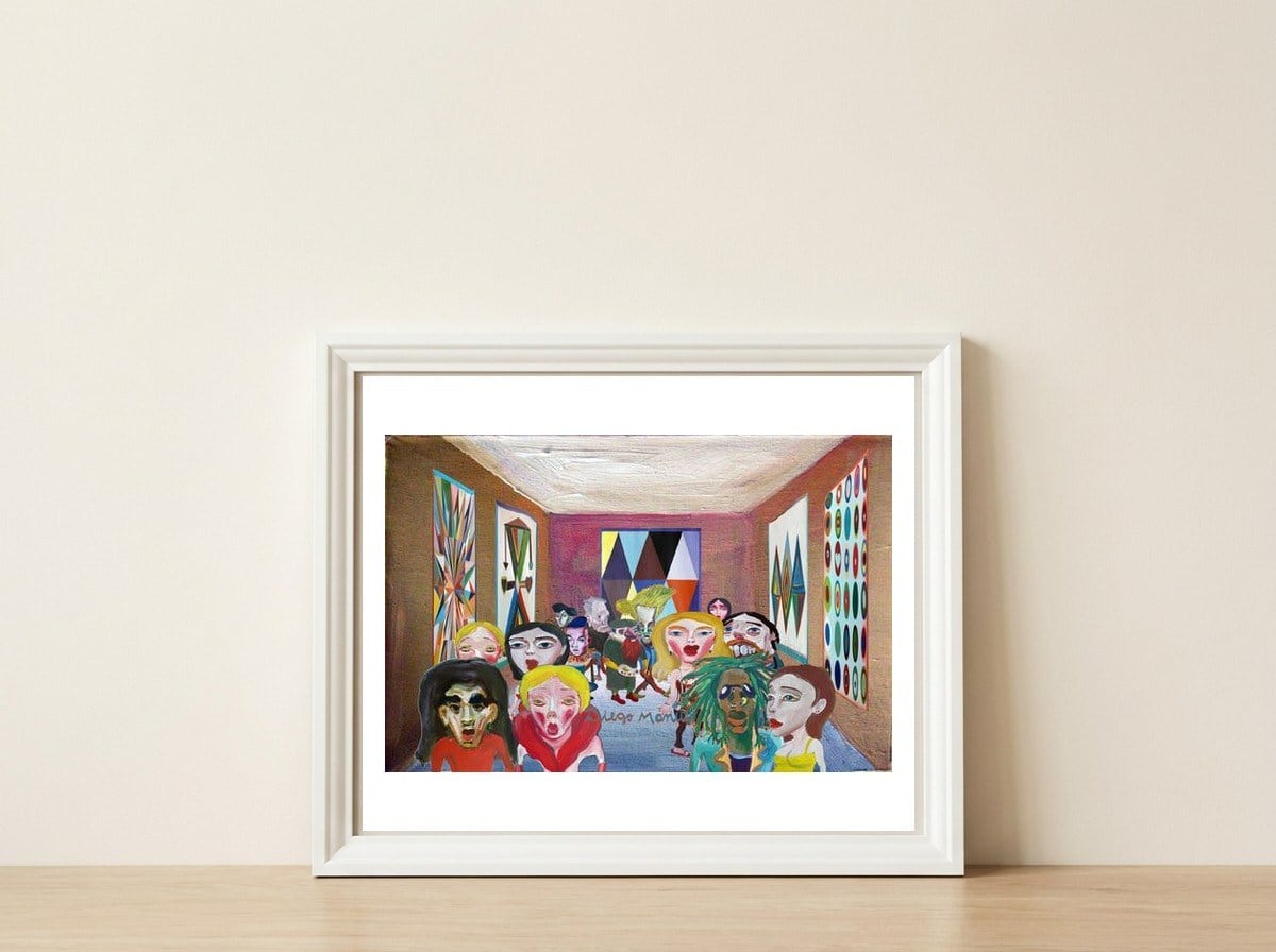 Graffiti Digital 2022 969 — framed, leaning against the wall