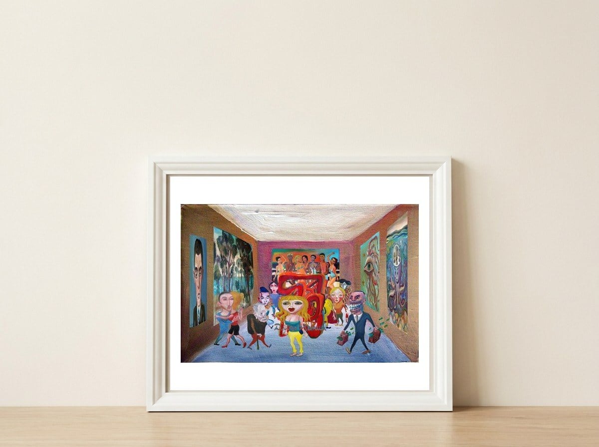 Graffiti Digital 2022 983 — framed, leaning against the wall