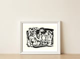 Birds and Flowers — framed, leaning against the wall thumbnail