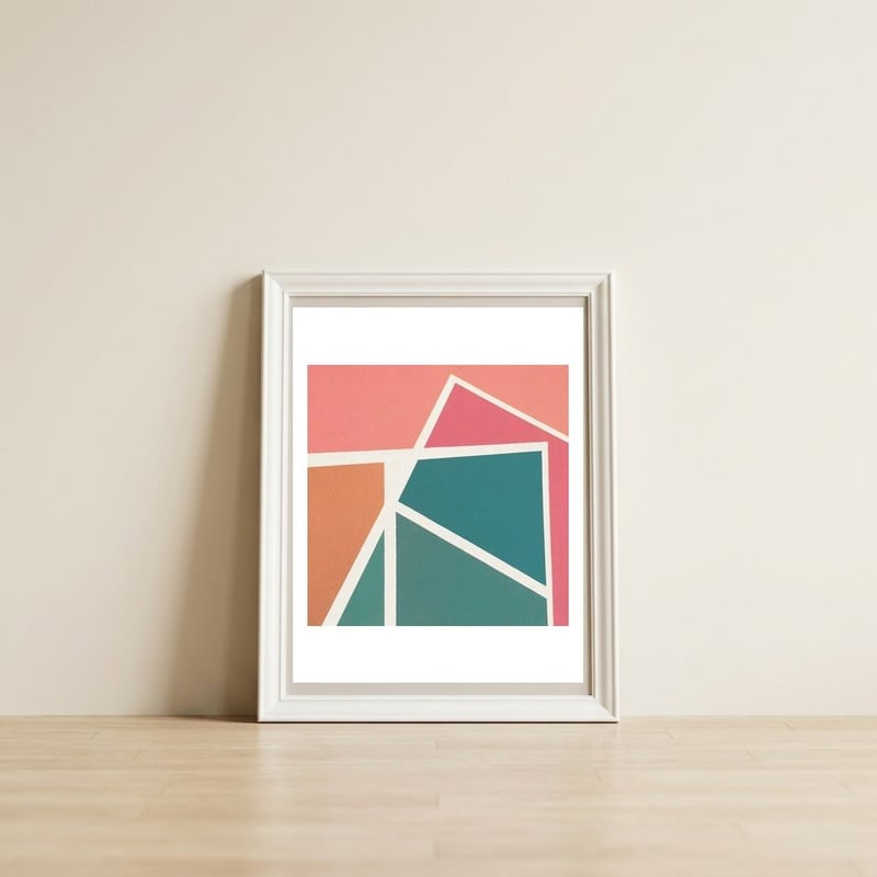 Converging Corners 3 — framed, leaning against the wall