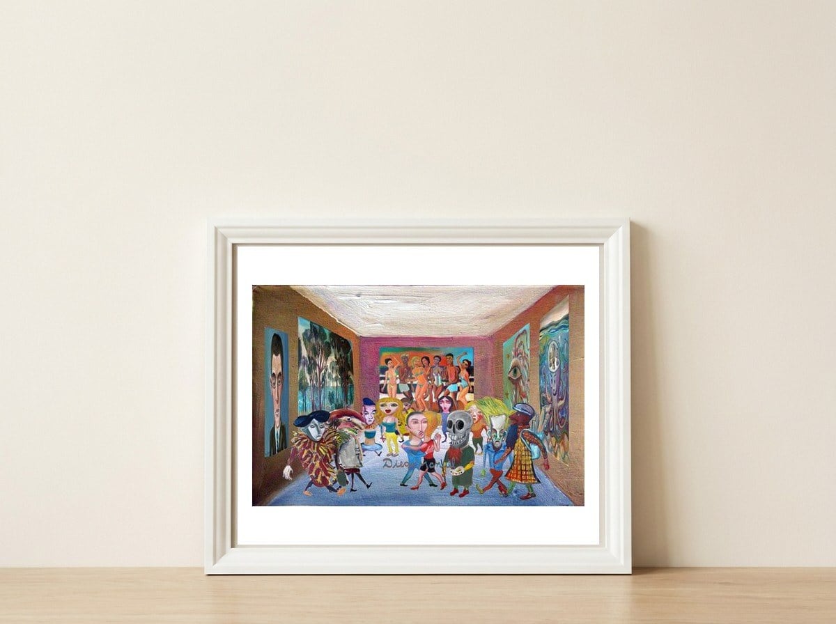 Graffiti Digital 2022 994 — framed, leaning against the wall