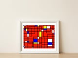 Abstrato Geométrico 38.9 — framed, leaning against the wall thumbnail