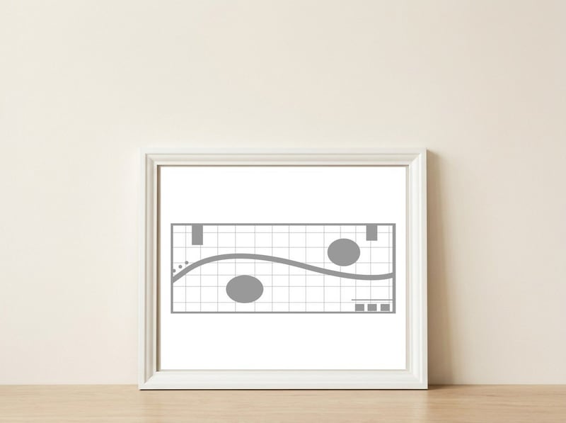 Abstrato Geométrico 39.4 — framed, leaning against the wall