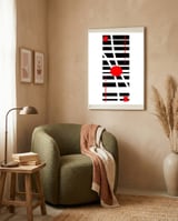 Abstrato Geométrico 41.5 framed in a tender room thumbnail