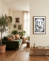 Lurking Spirit - b&w framed in a grounding room thumbnail