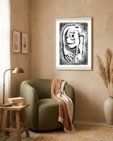 Lurking Spirit - b&w framed in a tender room thumbnail