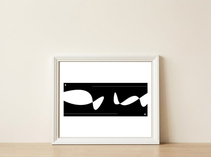 Abstrato Geométrico 42.4 — framed, leaning against the wall