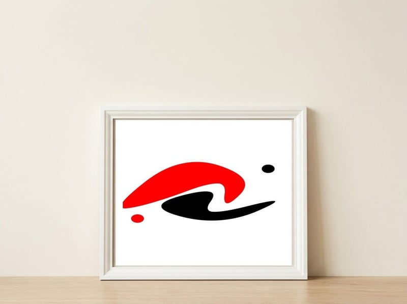 Abstrato Geométrico 42.8 — framed, leaning against the wall