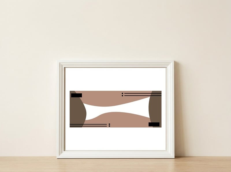 Abstrato Geométrico 43.3 — framed, leaning against the wall