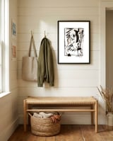 Old Flowers - white background framed in a relaxed room thumbnail