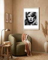Brigitte Bardot  framed in a tender room thumbnail