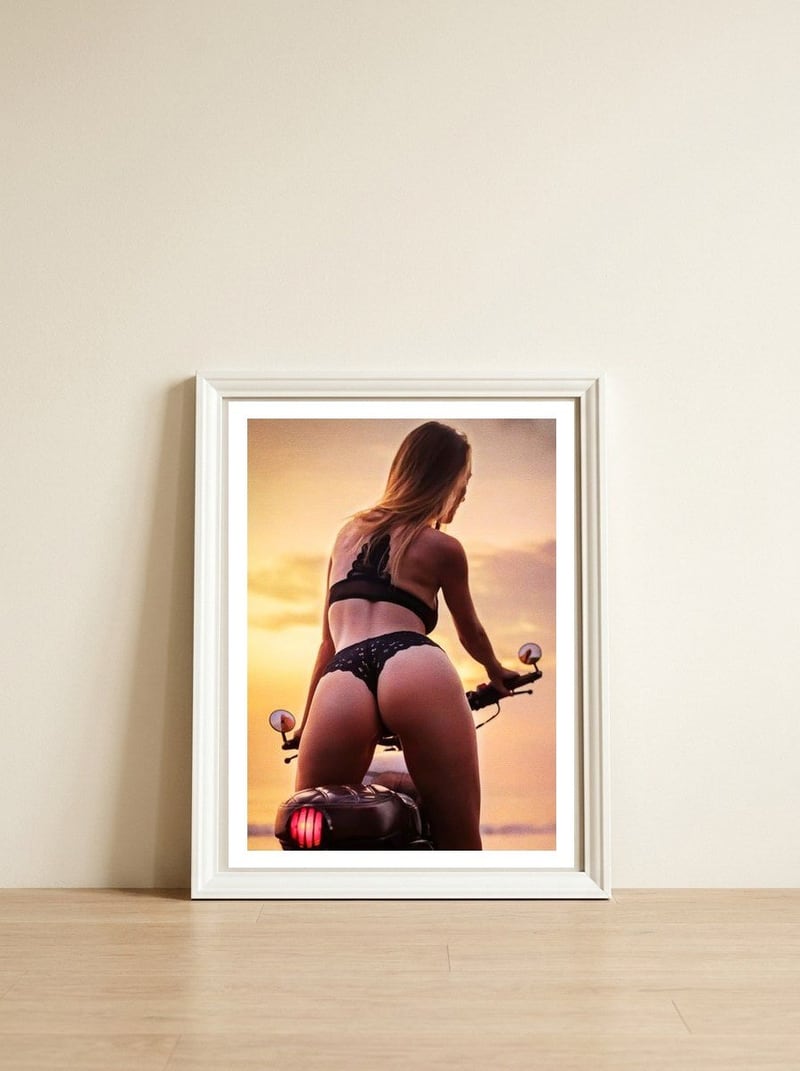 Sexy — framed, leaning against the wall