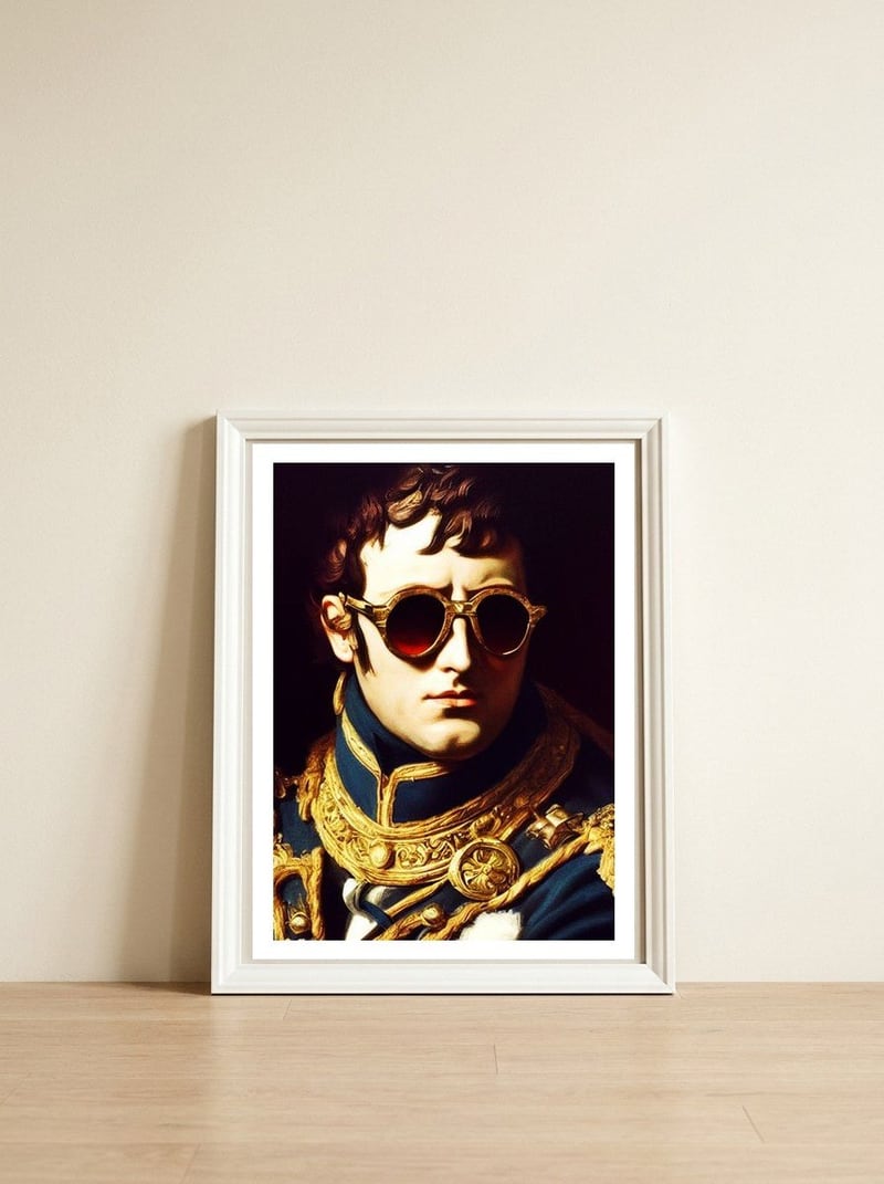 Pangeran Charles — framed, leaning against the wall