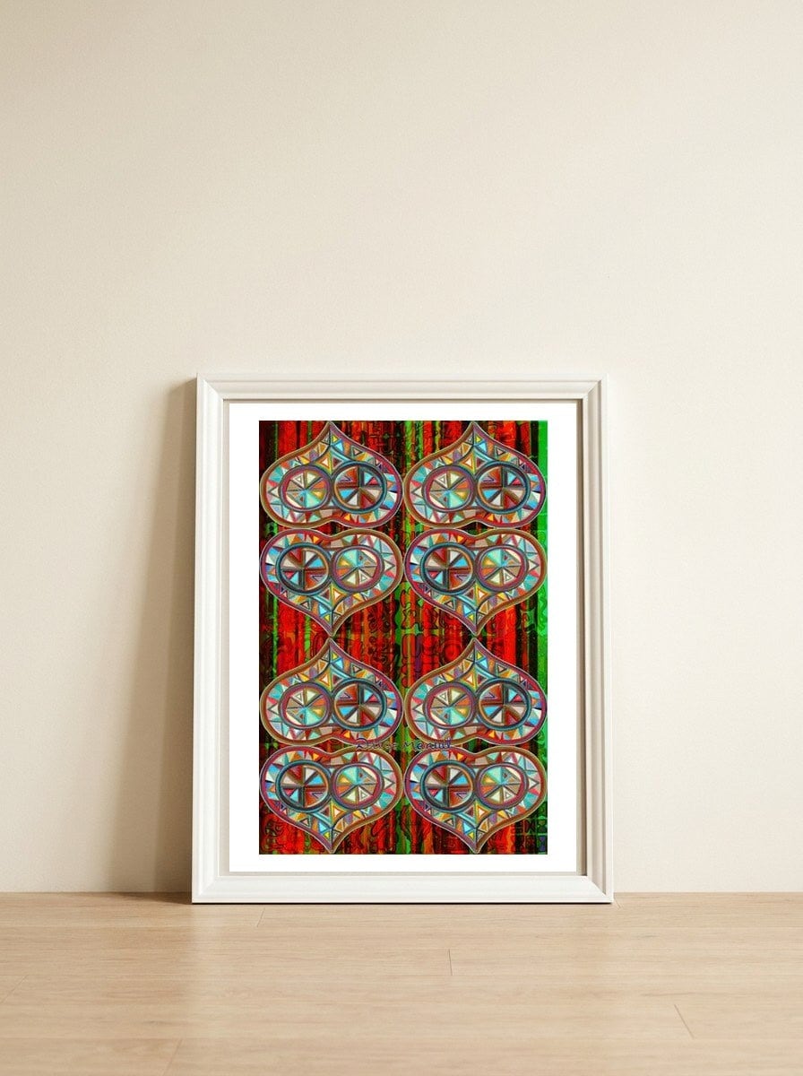 Graffiti Digital 2022 1094 — framed, leaning against the wall