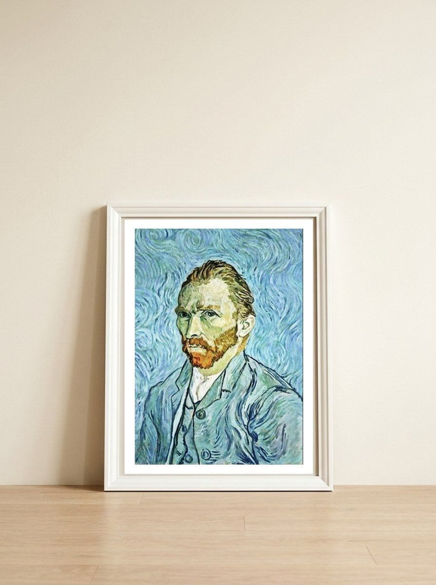 Potrait — framed, leaning against the wall