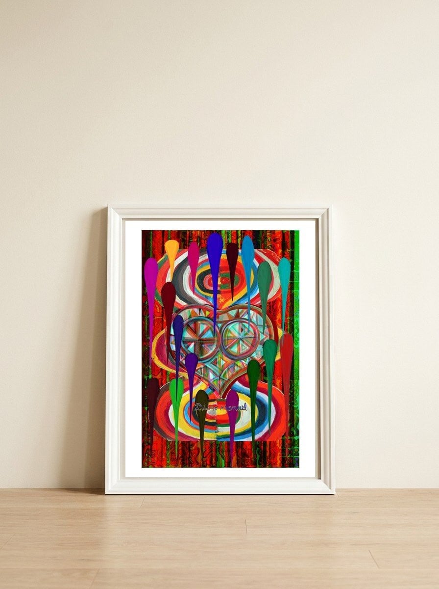 Graffiti Digital 2022 1124 — framed, leaning against the wall