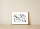 Temptation of Angels - b&w — framed, leaning against the wall thumbnail