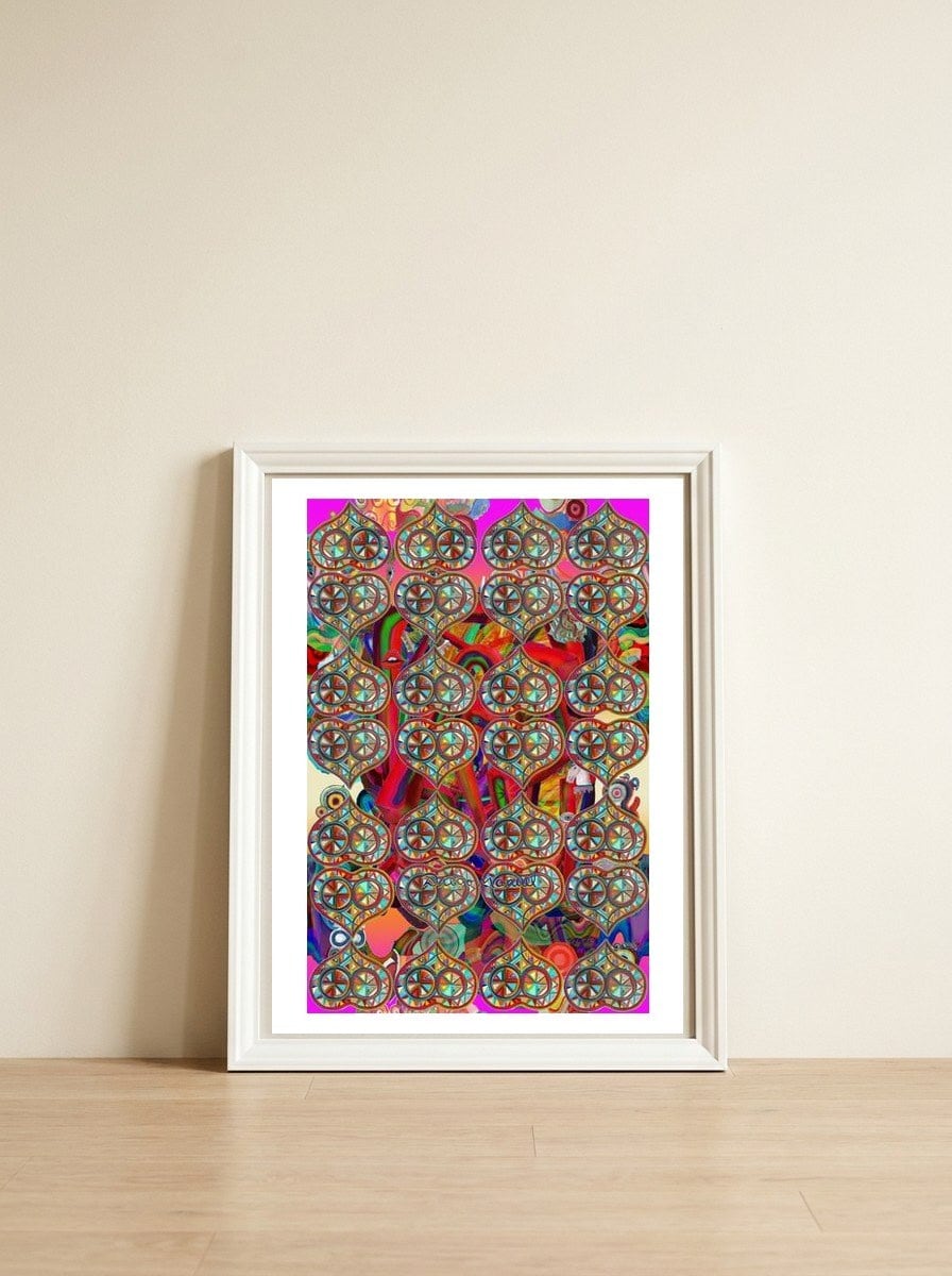 Graffiti Digital 2022 1157 — framed, leaning against the wall