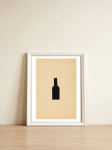 Abstract wine bottle — framed, leaning against the wall thumbnail