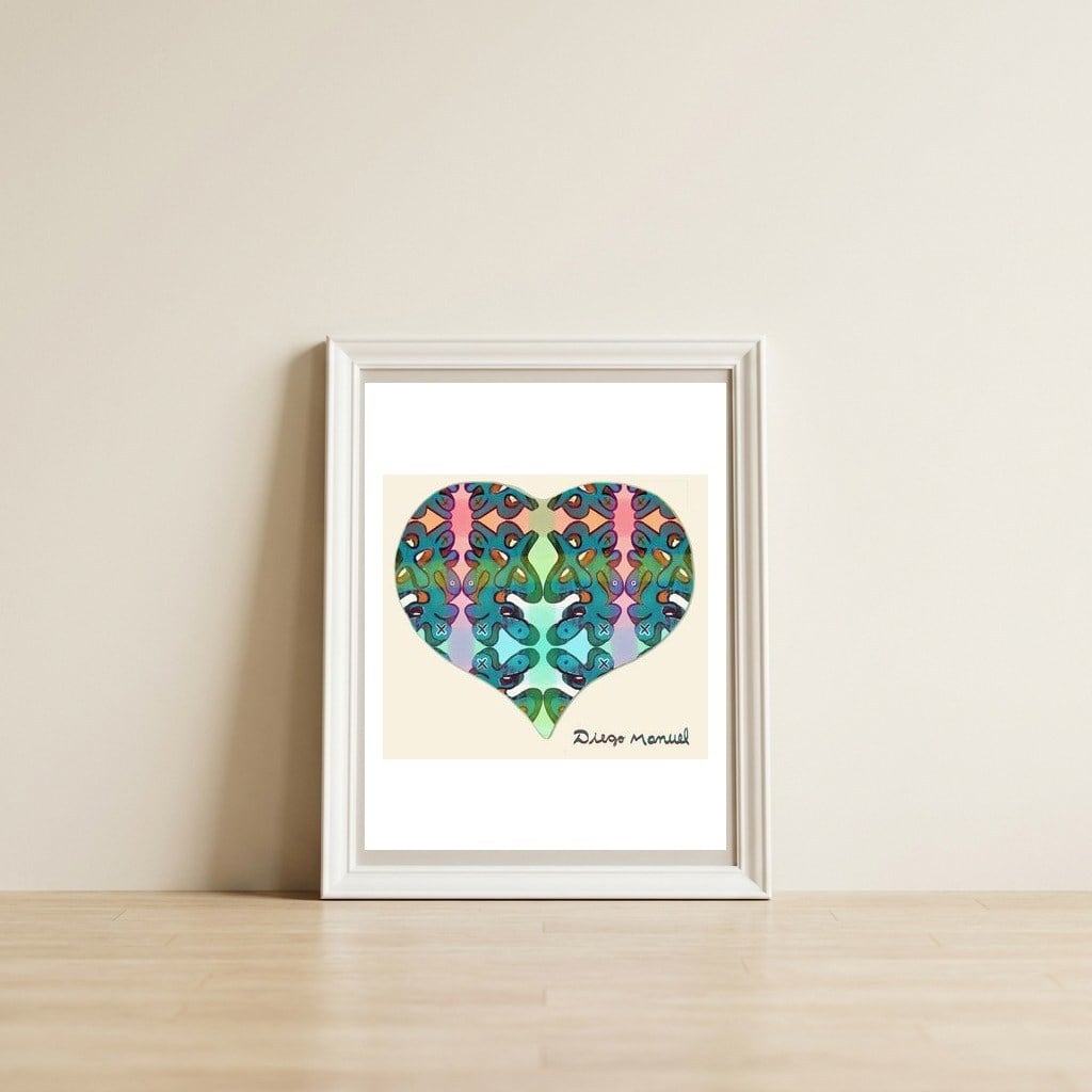 Corazon 19 — framed, leaning against the wall