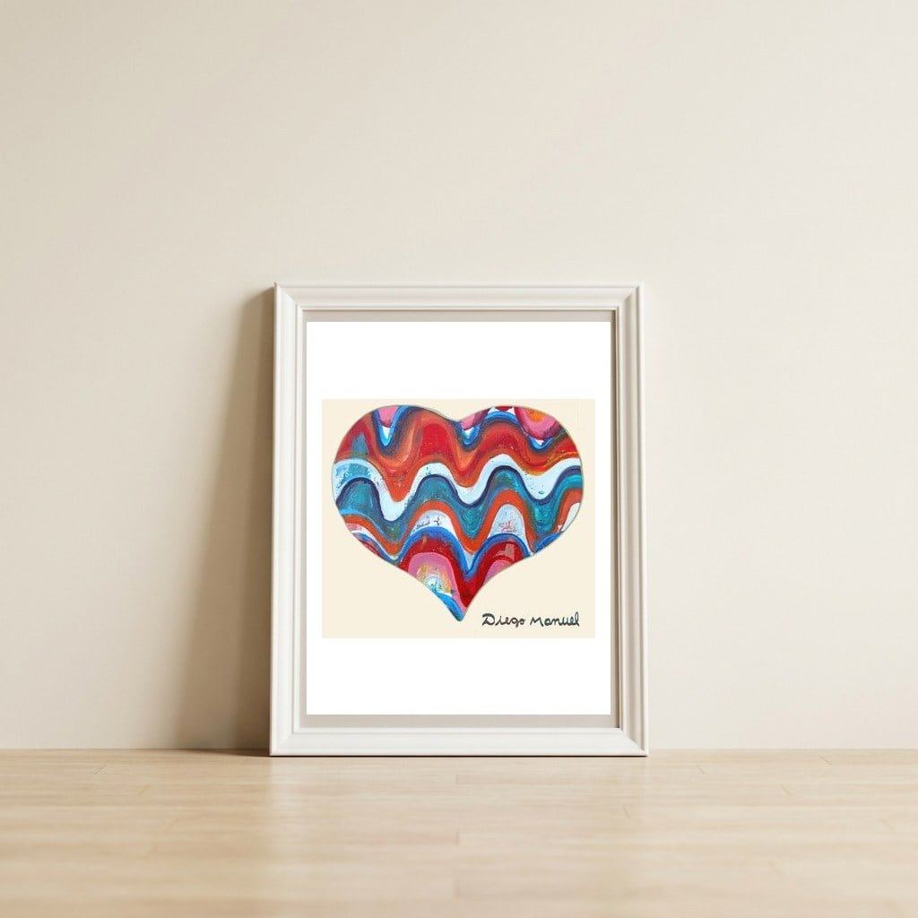Corazon 26 — framed, leaning against the wall