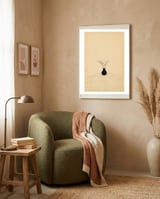Abstract still life, vase and plants framed in a tender room thumbnail
