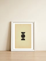 Abstract mid-century modern shapes — framed, leaning against the wall thumbnail