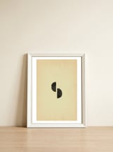 Abstract mid-century modern shapes — framed, leaning against the wall thumbnail