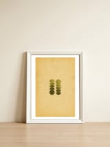 Green blurry geometric shapes — framed, leaning against the wall thumbnail