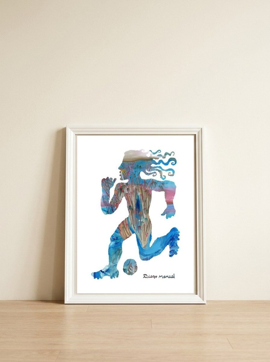 Jugador 37 — framed, leaning against the wall