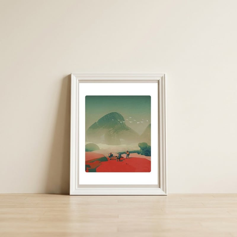 Alienplanet — framed, leaning against the wall