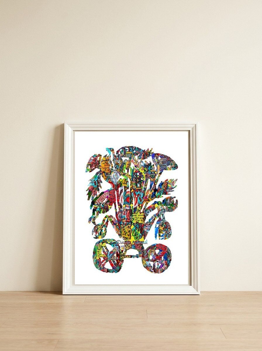 Planta Salvaje 32 — framed, leaning against the wall