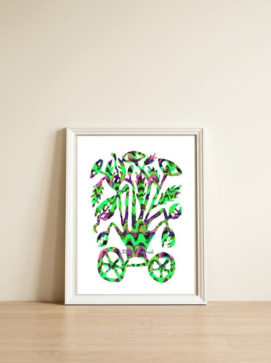 Planta Salvaje 36  — framed, leaning against the wall