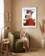 Portrait of a Sphynx Cat as Federico da Montefeltro framed in a tender room thumbnail